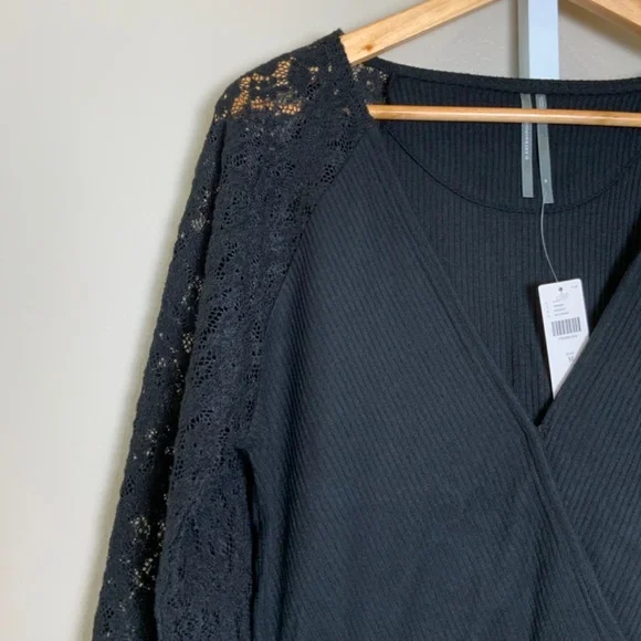 Anthropologie Lace-Sleeve Sweater Top - Picture 11 of 16